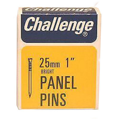 B&Q Challenge Bright Steel Panel Pin Nails (25Mm) Silver