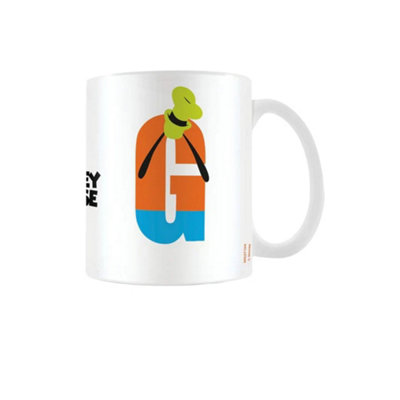 B&Q -  G Mickey Mouse Alphabet Mug White/orange/blue (One Size)