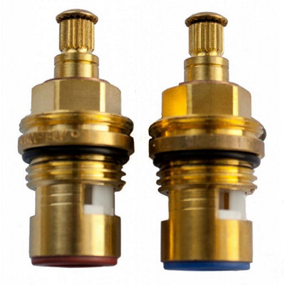 Oracstar Ceramic Tap Top Headwork Glands (Pack Of 2) Gold (8mm X 12mm) from B&Q