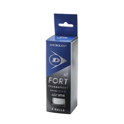 Dunlop 40+ Fort Table Tennis Balls (Pack Of 3) White (One Size)
