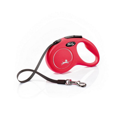 Flexi New Clic Tape Large Retractable Dog Lead Red (8M) from B&Q