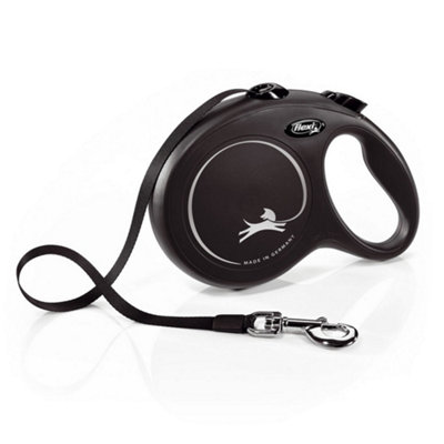 Flexi New Clic Tape Large Retractable Dog Lead Black (5M) from B&Q