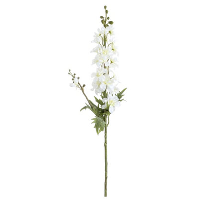 B&Q -  Delphinium Artificial Plant White/green (One Size)