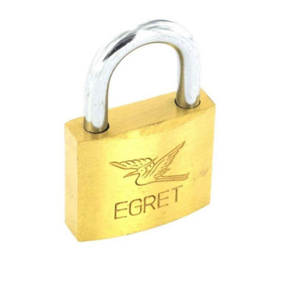 Securit Egret Br Cylinder Padlock Silver/gold (50mm) from B&Q