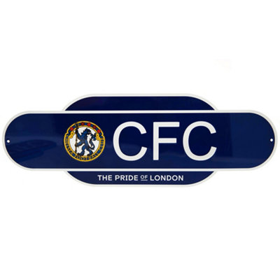 Chelsea Fc The Pride Of London Retro Hanging Sign Blue/white (One Size) from B&Q