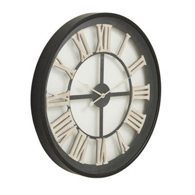 Hill Interiors Skeleton Wall Clock (One Size) Black/White