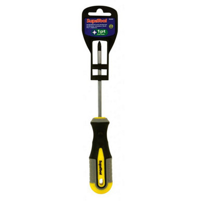 B&Q Supatool Pozi Head Screwdriver (200Mm) Black/Yellow