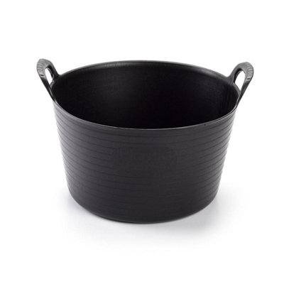Plasticforte Flexi Recycled Tub Black (56L) from B&Q