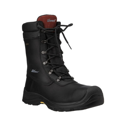 Grisport Mens Boulder Leather Safety Boots Black (10 Uk) from B&Q