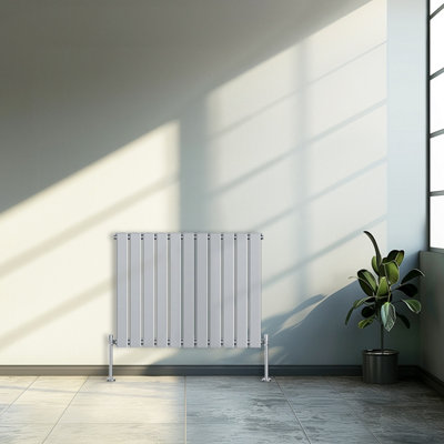 B&Q -  600X748 mm Horizontal Single Flat Panel Designer Radiator Chrome