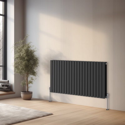 Right Radiators Anthracite 600X1428 Mm Horizontal Double Flat Panel Designer Radiator Size 15
