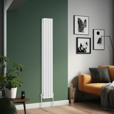 B&Q -  1600X272 mm Vertical Double Flat Panel Designer Radiator White