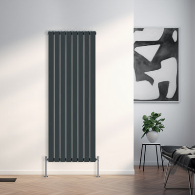 B&Q -  1800X544 mm Vertical Double Flat Panel Designer Radiator Anthracite