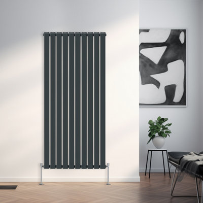 B&Q -  1800X680 mm Vertical Double Flat Panel Designer Radiator Anthracite