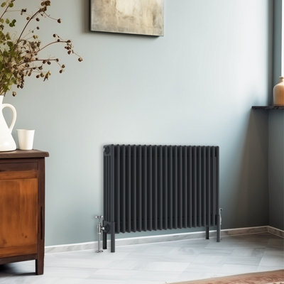 Right Radiators Anthracite 600X1010 Mm Horizontal Traditional Column Cast Iron Style Radiator Size 4