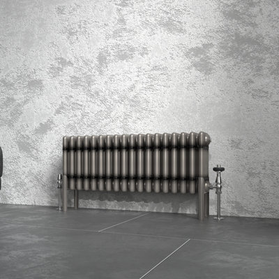 Right Radiators 300X830 Mm Horizontal Traditional 4 Column Cast Iron Style Radiator Raw Metal