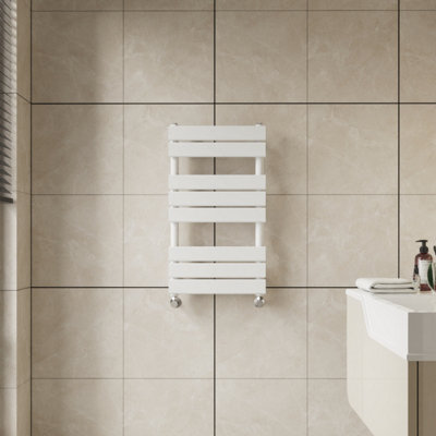 B&Q -  800X450 mm Flat Panel Heated Towel Rail Radiator Bathroom Ladder Warmer White