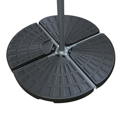 B&Q -  Set Of 4 Sector Cantilever Parasol Base Stand Weights For Hanging Overhang Garden Parasols