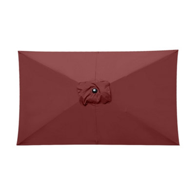 B&Q -  Wine Red Replacement Parasol Fabric Garden Umbrella Canopy Cover For 3X2M 6 Arm Parasols