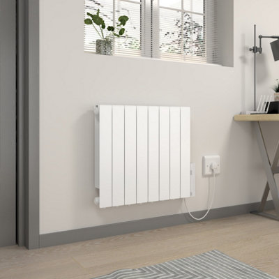 Right Radiators Electric Oil Filled Radiator Wifi Timer Portable Wall Mounted Thermostat Heater White 1500W from B&Q