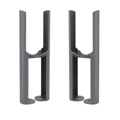 B&Q -  Pair Of Anthracite Floor Mounting Feet For Cast Iron Traditional 2 Column Radiator