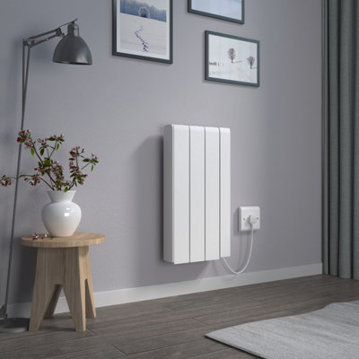 Right Radiators 3Fin 700W Ceramic Electric Radiator Portable Wall Mounted Heater Smart Wifi Control Timer from B&Q