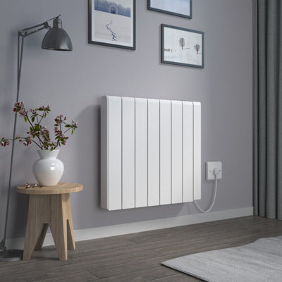 Right Radiators 7Fin 2000W Ceramic Radiator Electric Smart Heater Wifi Control Wall Mounted Portable Timer from B&Q