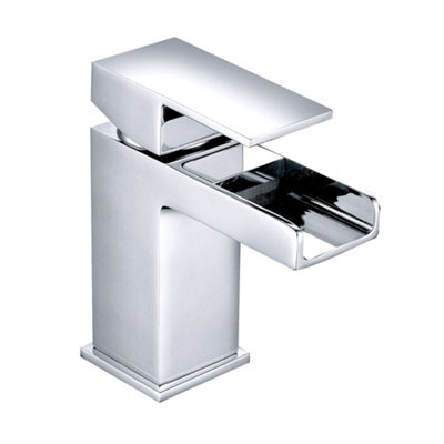 Sundaze Square Bathroom Mixer Tap Chrome Basin Sink Lever Faucet from B&Q