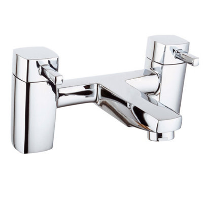 Sundaze Square Bath Filler Tap Chrome Bathroom Bath Shower Faucet from B&Q
