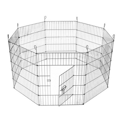 Sundaze 8 Panel Pet Puppy Playpen Folding Dogs Cats Rabbits Run Cage 24" from B&Q