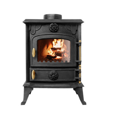 Sundaze 5Kw Multifuel Stove Log Burner Fireplace Cast Iron Defra Approved Eco Design from B&Q