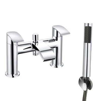 Sundaze Chrome Bath Shower Mixer Tap Bathroom Faucet And Hand Held Shower Head Set from B&Q