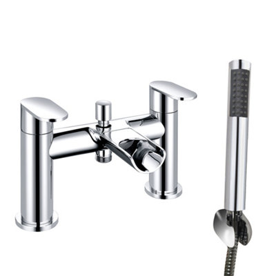 Sundaze Waterfall Bath Shower Mixer Tap Chrome Hand Held Shower Head Set from B&Q
