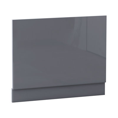 Sundaze Bath Panel Bathroom Moisture Resistant Wood Mdf End Bath Panels Gloss Grey 700mm from B&Q
