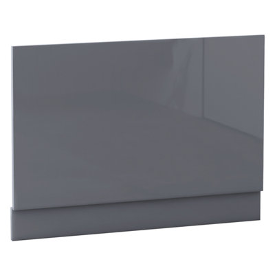 Sundaze Bath Panel Bathroom Moisture Resistant Wood Mdf End Bath Panels Gloss Grey 800mm from B&Q