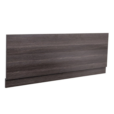 Sundaze Charcoal Grey 1800mm Straight Shower Bath Front Panel For Bathroom Soaking Bathtub from B&Q