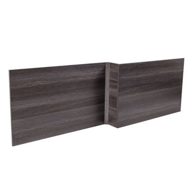Sundaze L Shaped Bath Front Panel For Bathroom Soaking Bathtub Charcoal Grey 1700mm from B&Q