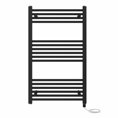 Right Radiators Prefilled Electric Straight Heated Towel Rail Bathroom Ladder Warmer RadsBlack 1000X600 mm from B&Q