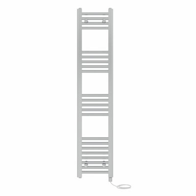 B&Q -  Prefilled Electric Straight Heated Towel Rail Bathroom Ladder Warmer RadsChrome 1400X300 mm