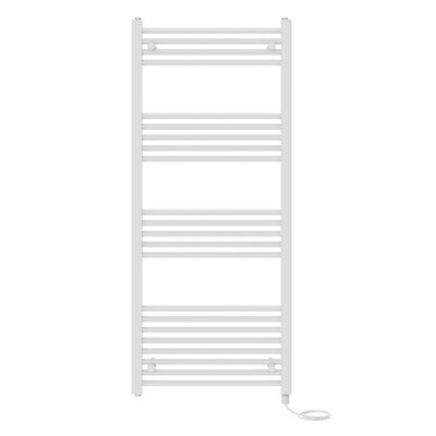 Right Radiators Prefilled Electric Straight Heated Towel Rail Bathroom Ladder Warmer RadsWhite 1400X600 mm from B&Q