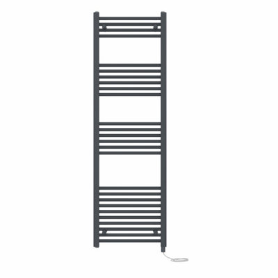 Right Radiators Prefilled Electric Straight Heated Towel Rail Bathroom Ladder Warmer RadsAnthracite 1600X500 mm from B&Q