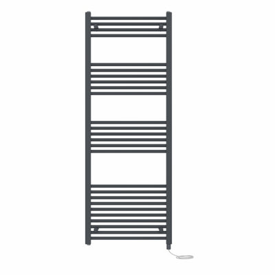 Right Radiators Prefilled Electric Straight Heated Towel Rail Bathroom Ladder Warmer RadsAnthracite 1600X600 mm from B&Q