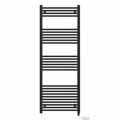 Right Radiators Prefilled Electric Straight Heated Towel Rail Bathroom Ladder Warmer RadsBlack 1600X600 mm from B&Q