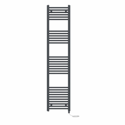 Right Radiators Prefilled Electric Straight Heated Towel Rail Bathroom Ladder Warmer Rads - 1800X400 Mm Anthracite