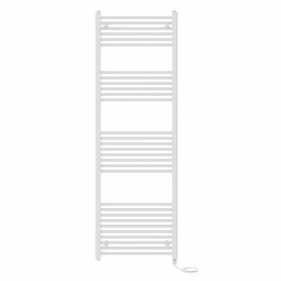 B&Q -  Prefilled Electric Straight Heated Towel Rail Bathroom Ladder Warmer RadsWhite 1800X600 mm