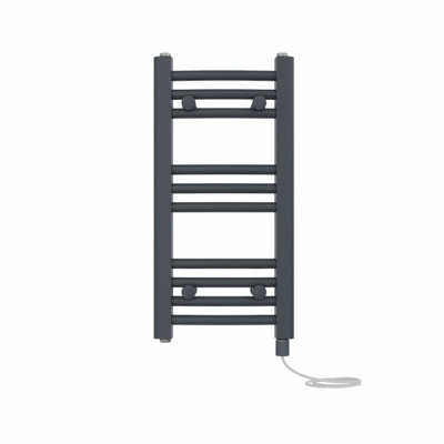 Right Radiators Prefilled Electric Curved Heated Towel Rail Bathroom Ladder Warmer RadsAnthracite 600X300 mm from B&Q