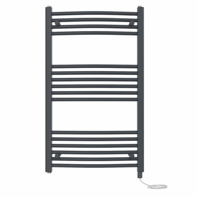 Right Radiators Prefilled Electric Curved Heated Towel Rail Bathroom Ladder Warmer RadsAnthracite 1000X600 mm from B&Q