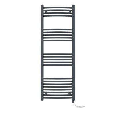 Right Radiators Prefilled Electric Curved Heated Towel Rail Bathroom Ladder Warmer RadsAnthracite 1400X500 mm from B&Q