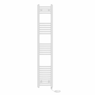 Right Radiators Prefilled Electric Curved Heated Towel Rail Bathroom Ladder Warmer RadsWhite 1600X300 mm from B&Q
