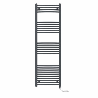 Right Radiators Prefilled Electric Curved Heated Towel Rail Bathroom Ladder Warmer RadsAnthracite 1600X500 mm from B&Q